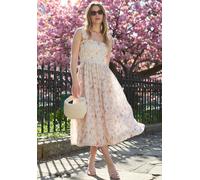 Lily and Lionel Annie Smocked Wishing Well Floral Print Midi Dress In Multi - 10