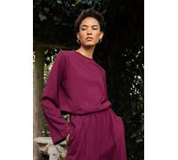 Lily and Lionel Bell Full Sleeves Top In Burgundy - S