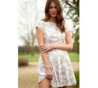 Lily and Lionel Heidy Corset Inspired Josephine Print Mini Dress In Cream - 14