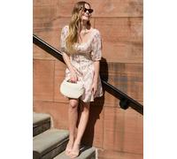 Lily and Lionel India Button Front Wishing Well Floral Print Mini Dress In Multi - 8