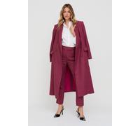 Lily And Lionel Jakki Tailored Herringbone Print Coat In Pink In Raspberry Raspberry 8