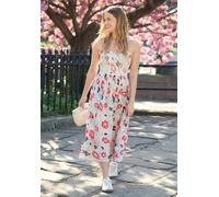 Lily and Lionel Jessica Detachable Strap Poppy Floral Print Midi Dress In Multi - 8