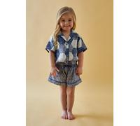 Lily and Lionel Keira Short Sleeve Aster Patchwork Print Pyjama Set In Blue - 2-3 Years