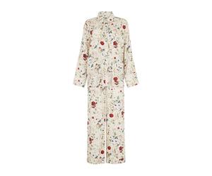 Lily and Lionel Long Sleeve Pressed Floral Print Pyjama Set In Cream
