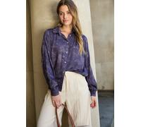 Lily and Lionel Marrianne Peter Pan Collar Josephine Print Shirt In Navy - 12