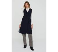 Lily And Lionel Myra Sleeveless Long Jacket In Black Black L