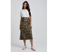 Lily and Lionel Poppy Bias Cut Floral Print Midi Skirt In Multi - 12