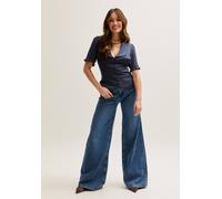 Lily And Lionel Rachel Vintage Inspired Short Sleeve Shirt In Navy Navy 12