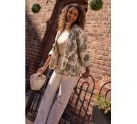 Lily and Lionel Robyn Kimono Style Pottery Printed Jacket In Cream