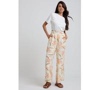 Lily and Lionel Sophia Wide Leg Moonflower Print Trouser In Cream - 8