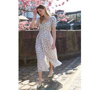 Lily and Lionel Women's April Button Front Floral Print Midi Dress In Multi | Size: 12 Lily and Lionel Multicolor 12