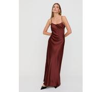 Lily and Lionel Women's Roxy Spaghetti Strap Maxi Dress In Blue in Chocolate | Size: 14 Lily and Lionel Chocolate 14