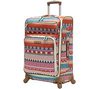 Lily Bloom Design Pattern 28" Luggage Softside Expandable With Double Spinner Wheels, Large Lightweight Suitcase Checked Bag For Women, On the Prowl, 71.12 cm