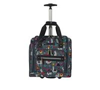 Lily Bloom Designer 15 Inch Carry On - Weekender Overnight Business Travel Luggage - Lightweight 2- Spinner Wheels Suitcase - Under Seat Rolling Bag for Women (One Size, Llama Mama)