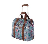 Lily Bloom Designer Under the Seat Tote Cabin Luggage Collection - 15 Inch Patterned Carry on Bag For Women - Lightweight Suitcase with 2 Rolling Wheels, Night Owl, 15 x 8 x 15 inches, Softshell Under