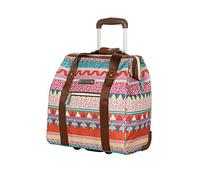 Lily Bloom Designer Under The Seat Tote Cabin Luggage Collection - 15 Inch Patterned Carry on Bag for Women - Lightweight Suitcase with 2 Rolling Wheels, On The Powl, 15 X 8 X 15 inches