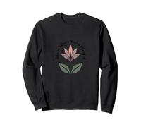 Lily Blooms: Bloom Where You're Planted Inspirational Quote Sweatshirt, Adult Unisex, Black, XXL