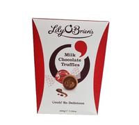 Lily & Brian's Milk Chocolate Truffle and Salted Caramel Truffles - Decadent Gourmet Delights (Red-Milk Chocolate Truffles)