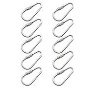 Lily Brown 10 Pieces Bird Toy Hooks Stainless Steel Parrot Toys Parts Anti-Rust Connector for Hanging Swing Nest Fruit Feeder Parrot Bird Toy Parts DIY Bulk
