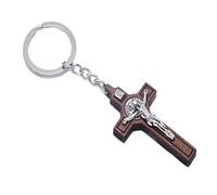Lily Brown Christian For Cross Keychain Religious For Key Jewelry Bag Pendant Car Souvenirs Gift For Women Men Necklaces For Women Customized, Black