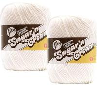 Lily Sugarn Cream Yarn Bulk Buyolids Super Size (6-Pack) White 102018-18001