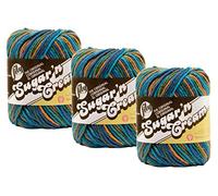 Lily Bulk Buy: Sugar 'n Cream 100% Cotton Yarn (3-Pack) Ombres, Prints, Scents & Stripes (Capri #2747)