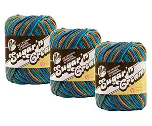 Lily Bulk Buy: Sugar 'n Cream 100% Cotton Yarn (3-Pack) Ombres, Prints, Scents & Stripes (Capri #2747)