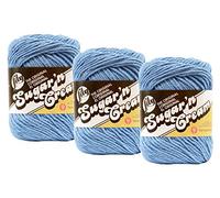 Lily Bulk Buy: Sugar 'n Cream Solids 100% Cotton Yarn (3-Pack) (Light Blue #0026)