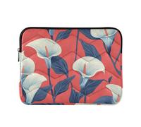 Lily Calla Red Flowers Laptop Sleeve Case 15-16 Inch Soft Laptop Zipper Case for Work Travel