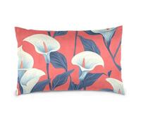 Lily Calla Red Flowers Standard/Queen Size microfiber pillowcase 100 cotton body pillow case Smooth Soft Breathable fundas de seda para almohadas 20x30 inchs Set of 2