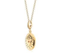 Lily Charmed - 18ct Gold Plated Flaming Heart Locket Necklace