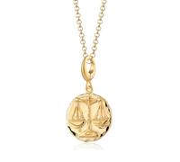 Lily Charmed - 18ct Gold Plated Libra Zodiac Pendant Necklace
