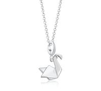 Lily Charmed - 925 Sterling Silver Origami Swan Necklace with 18" Chain
