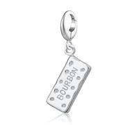 Lily Charmed Biscuit Charm for Women | Clip-On Attachment Compatible with Pandora | Sterling Silver or Gold Plated Options | Fits All Leading Bracelets & Necklaces | UK Design