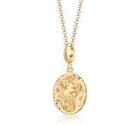 Lily Charmed Engraved Gold Plated Capricorn Zodiac Necklace CNGCAP-1 - 18ct Gold Plated / Sterling Silver