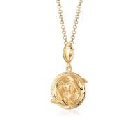 Lily Charmed Engraved Gold Plated Pisces Zodiac Necklace CNGPIC-1 - Premium - 18ct Gold Plated / Sterling Silver