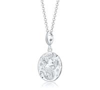 Lily Charmed Engraved Silver Capricorn Zodiac Necklace CNSCAP-1 - Sterling Silver