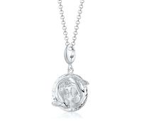 Lily Charmed Engraved Silver Pisces Zodiac Necklace CNSPIC-1 - Timeless - Sterling Silver