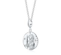 Lily Charmed Engraved Silver Virgo Zodiac Necklace CNSVIR-1 - Signature - Sterling Silver