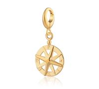 Lily Charmed Gold Plated Compass Charm CGCP - Modern Style | Acotis Diamonds - 18ct Gold Plated / Sterling Silver