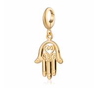 Lily Charmed Gold Plated Fatima Hand Charm CGHF - Modern Style | Acotis - 18ct Gold Plated / Sterling Silver