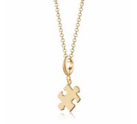 Lily Charmed 18ct Gold Plated Sterling Silver Jigsaw Puzzle Piece Pendant Necklace with 18" Sterling SIlver Chain for Women. Designed in the UK