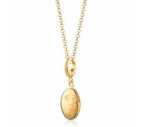 Lily Charmed Gold Plated Tiny Celestial Locket Necklace LNGTC-1 - Timeless - 18ct Gold Plated / Sterling Silver