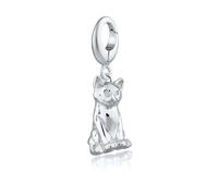 Lily Charmed Silver Cat Charm CSKIT - Premium Finish | Acotis Diamonds - Rhodium Plated / Sterling Silver
