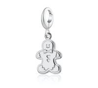 Lily Charmed Silver Gingerbread Man Biscuit Charm CSGB - Sterling Silver