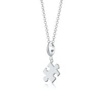 Lily Charmed Silver Jigsaw Necklace CNSJZ-1 - Sterling Silver