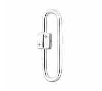 Lily Charmed Silver Long Link Carabiner Charm Lock CSLLCAR - Sterling Silver