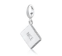 Lily Charmed Silver Nice Biscuit Charm CSBN - Modern Style | Acotis Diamonds - Sterling Silver