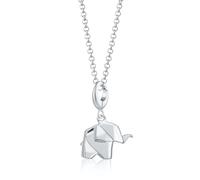 Lily Charmed Silver Origami Elephant Necklace CNSOEL-1 - Modern Style | - Sterling Silver