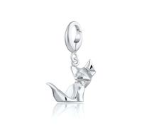 Lily Charmed Silver Origami Fox Charm CSOF - Polished Quality | Acotis - Sterling Silver